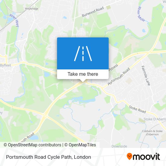 Portsmouth Road Cycle Path map