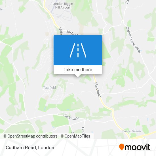 Cudham Road map