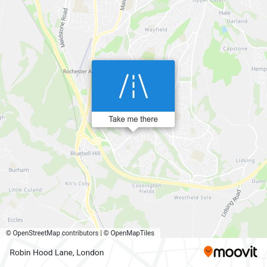 Robin Hood Lane map