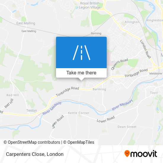 Carpenters Close map