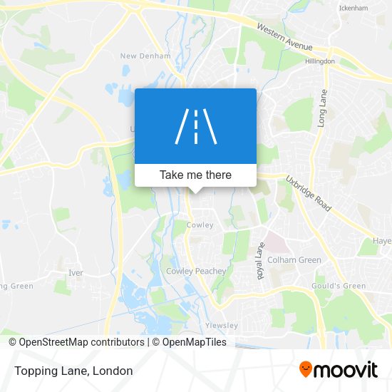 Topping Lane map