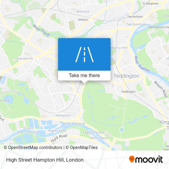 High Street Hampton Hill map