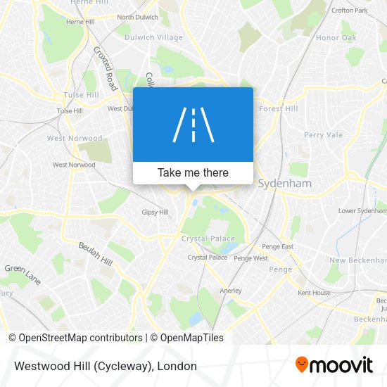 Westwood Hill (Cycleway) map