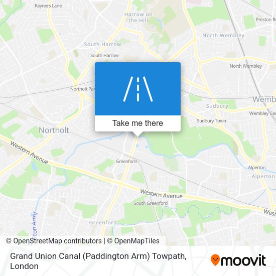 Grand Union Canal (Paddington Arm) Towpath map