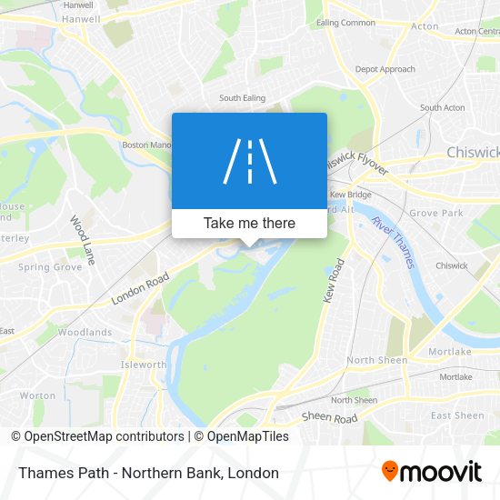 Thames Path - Northern Bank map