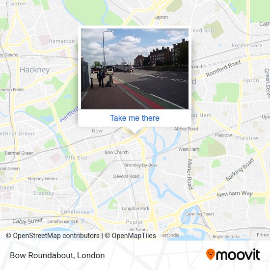 Bow Roundabout map