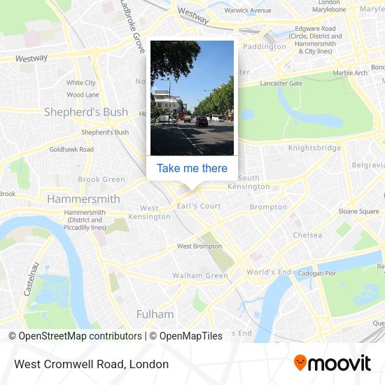 West Cromwell Road map