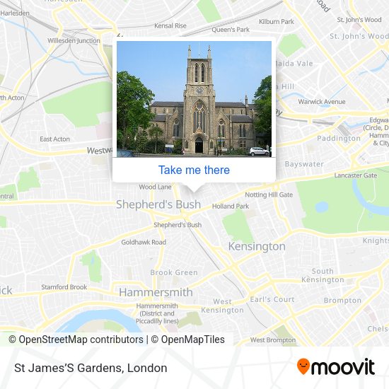 St James’S Gardens map