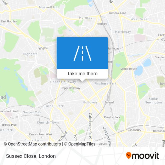 Sussex Close map