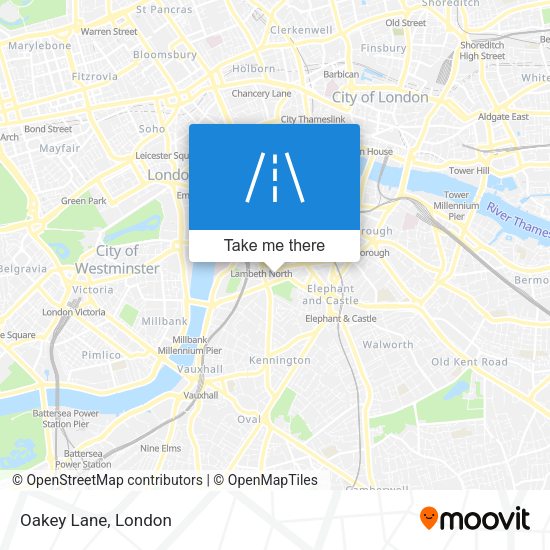 Oakey Lane map