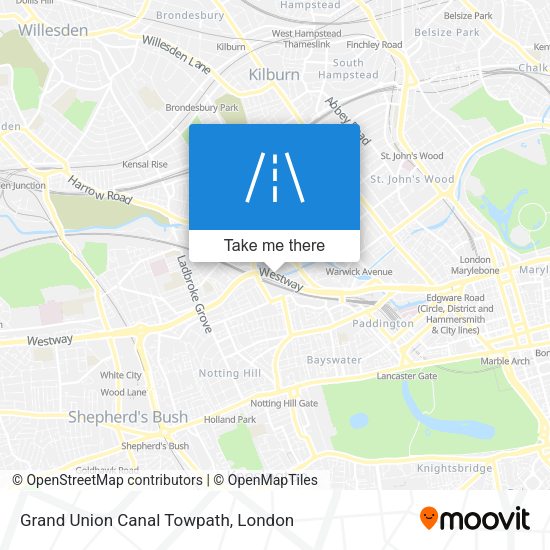 Grand Union Canal Towpath map
