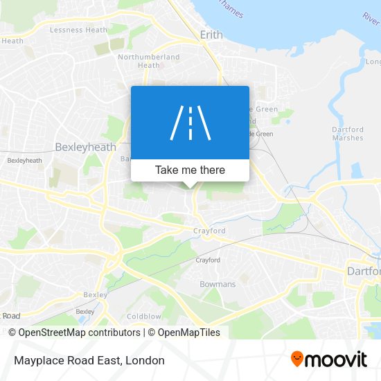 Mayplace Road East map