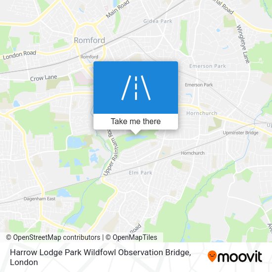 Harrow Lodge Park Wildfowl Observation Bridge map
