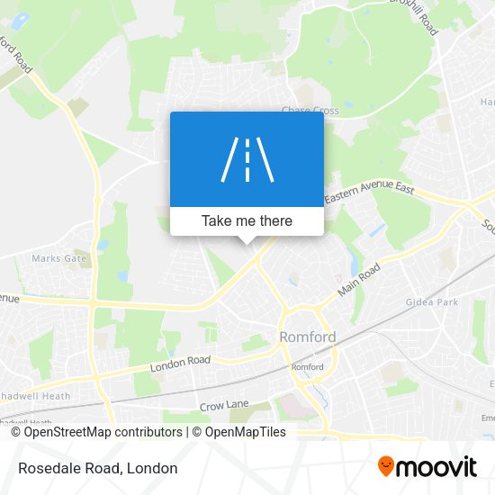 Rosedale Road map