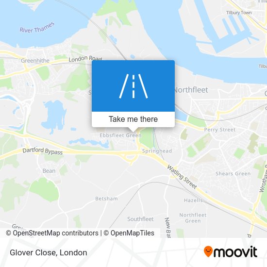 Glover Close map