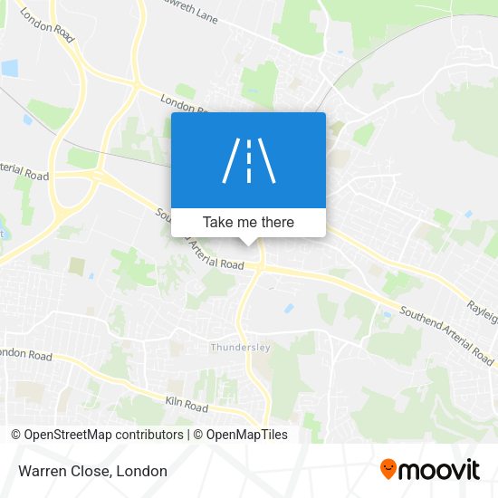 Warren Close map