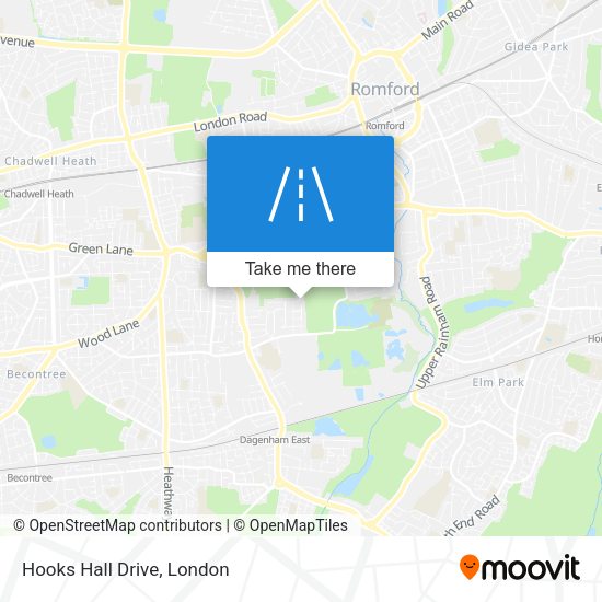 Hooks Hall Drive map