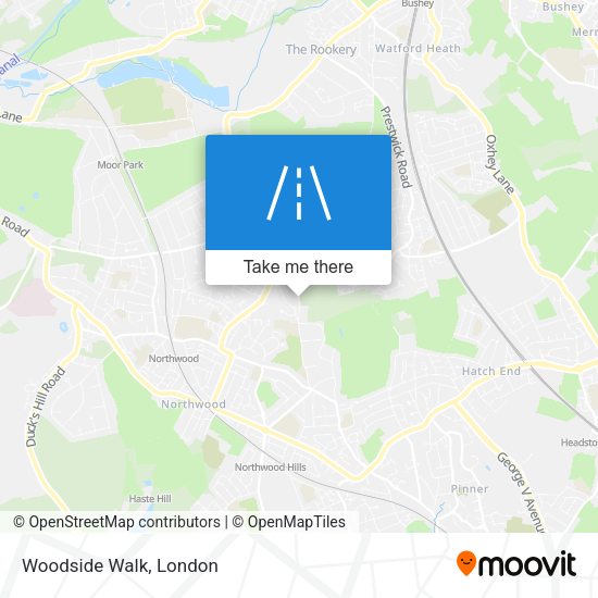 Woodside Walk map