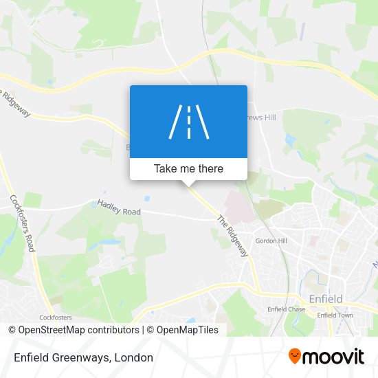Enfield Greenways map