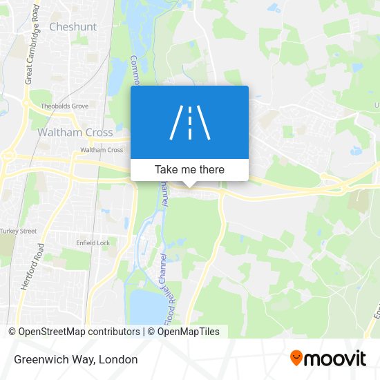 Greenwich Way map
