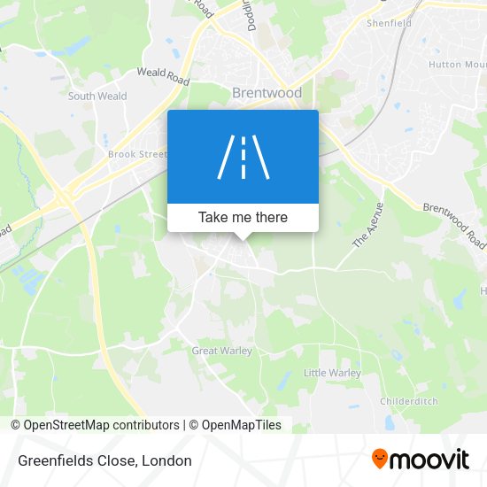 Greenfields Close map
