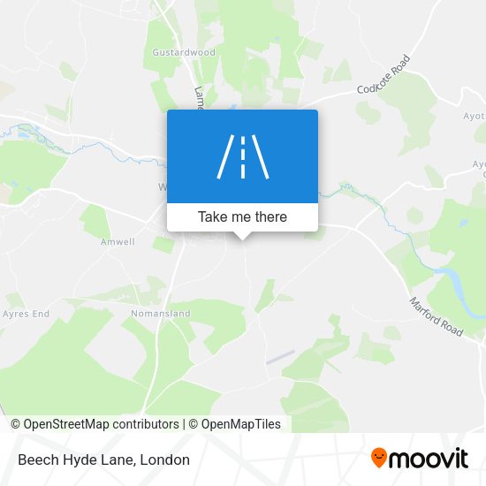 Beech Hyde Lane map