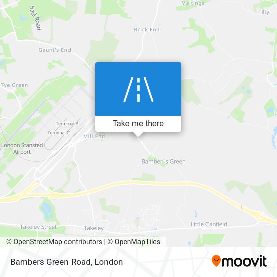 Bambers Green Road map