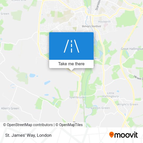 St. James' Way map