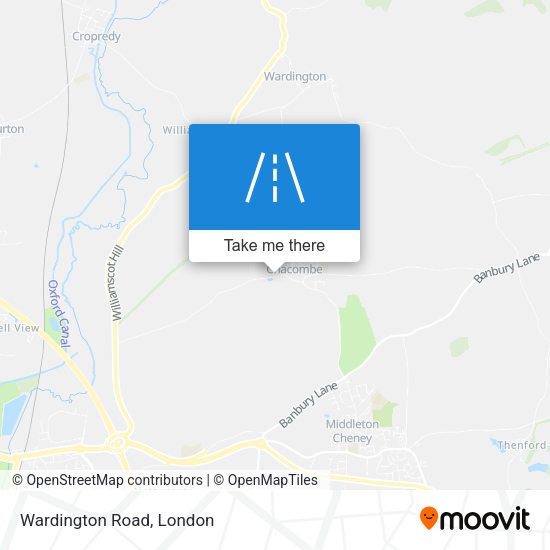Wardington Road map
