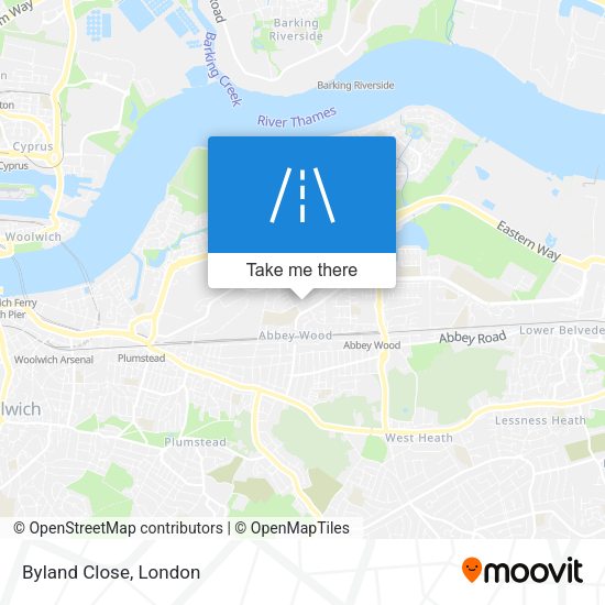 Byland Close map
