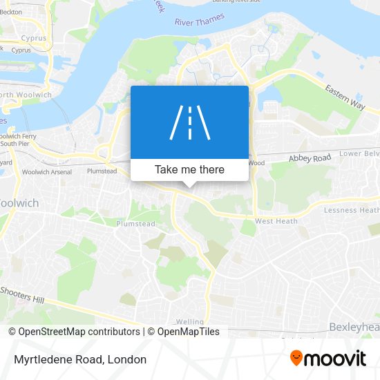 Myrtledene Road map
