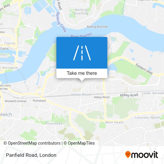 Panfield Road map
