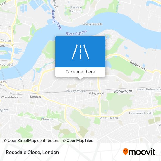 Rosedale Close map