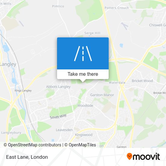 East Lane map