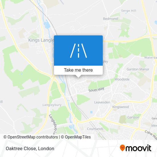 Oaktree Close map