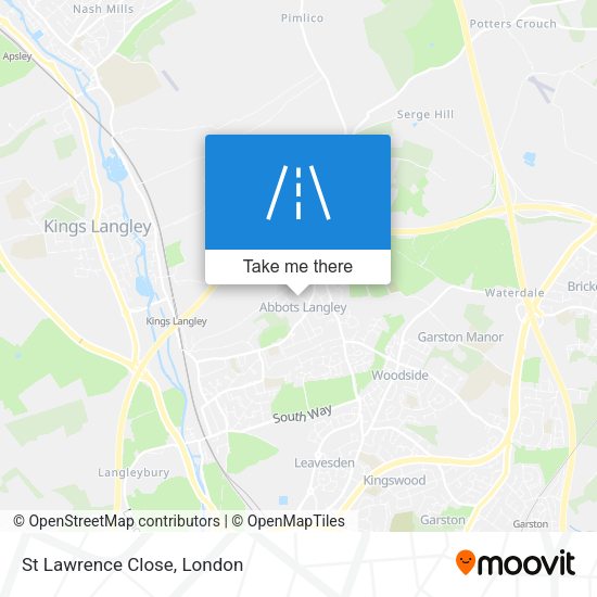 St Lawrence Close map
