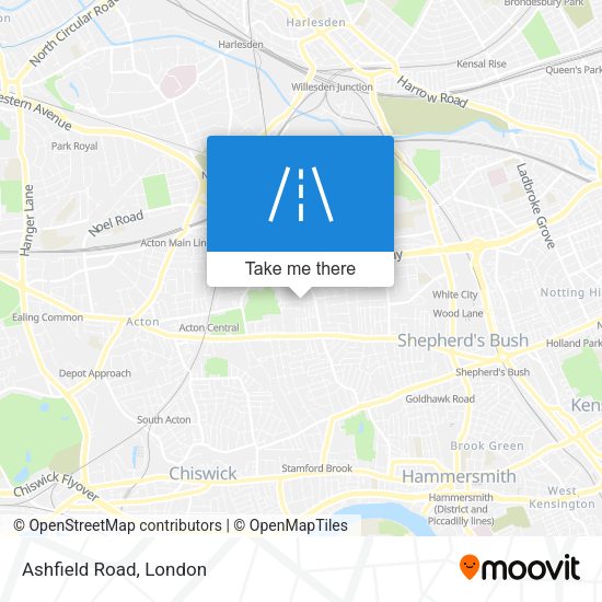 Ashfield Road map
