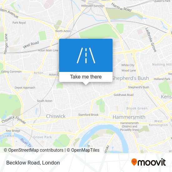 Becklow Road map