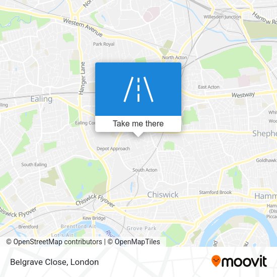 Belgrave Close map