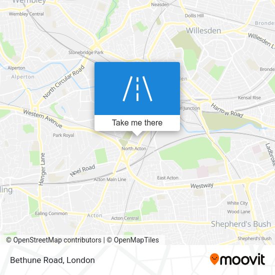 Bethune Road map
