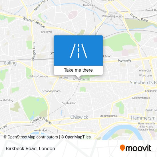 Birkbeck Road map