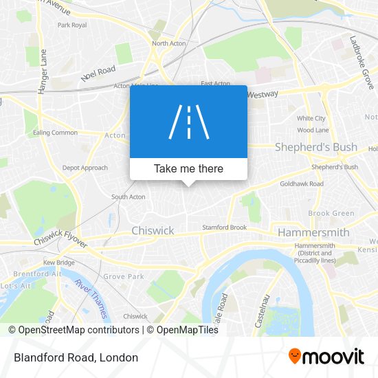 Blandford Road map