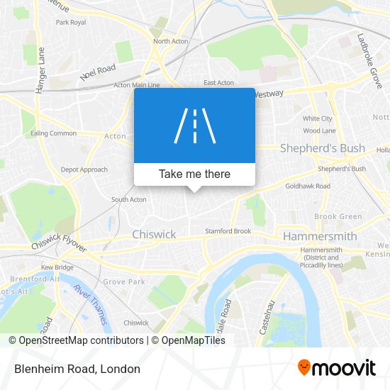 Blenheim Road map