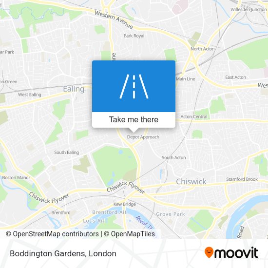 Boddington Gardens map