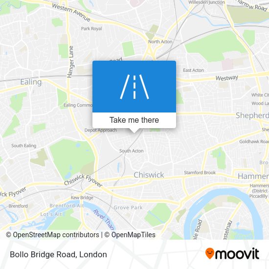 Bollo Bridge Road map