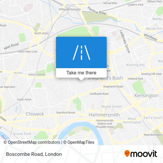 Boscombe Road map