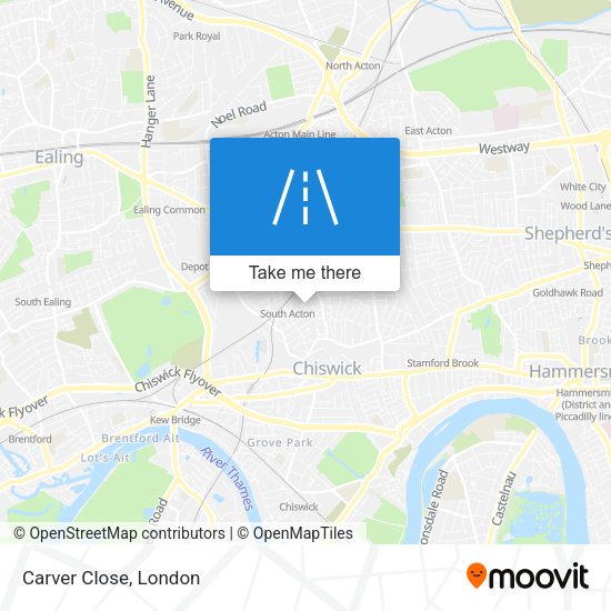 Carver Close map