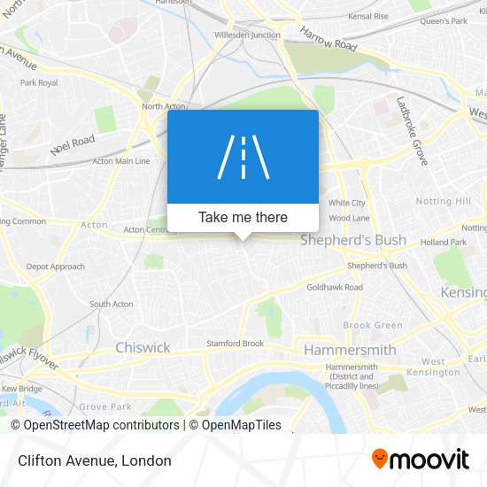 Clifton Avenue map