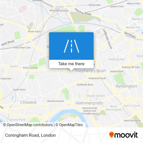 Coningham Road map