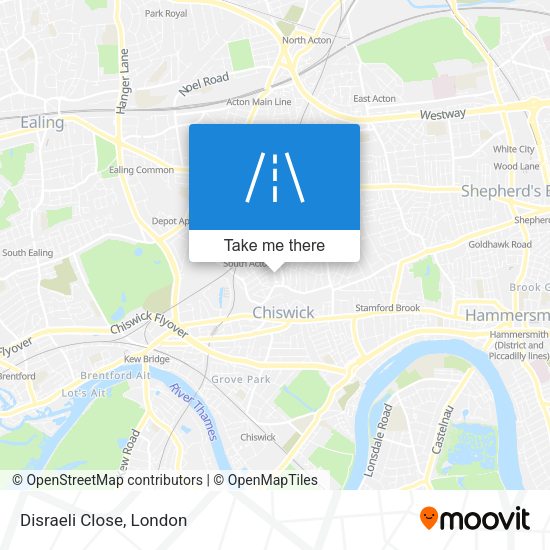 Disraeli Close map